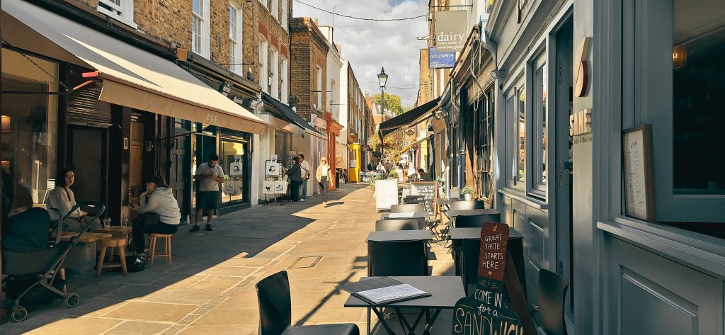 Camden Passage in Islington, London